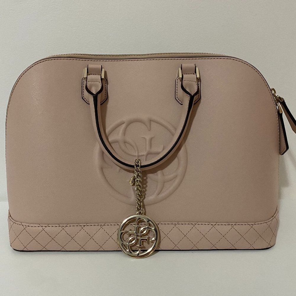 Guess Nude Pink Structured Tote Bag